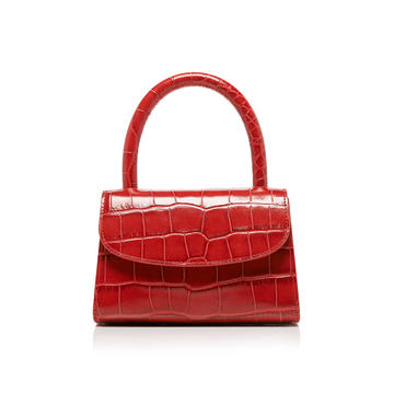 Mini Croco Embossed Leather Bag