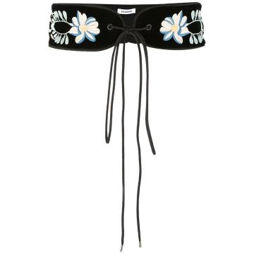 floral embroidered waist belt