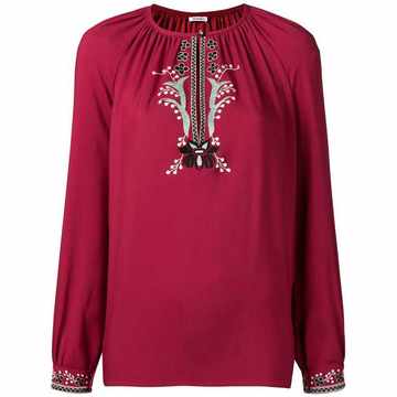 embroidered floral details blouse