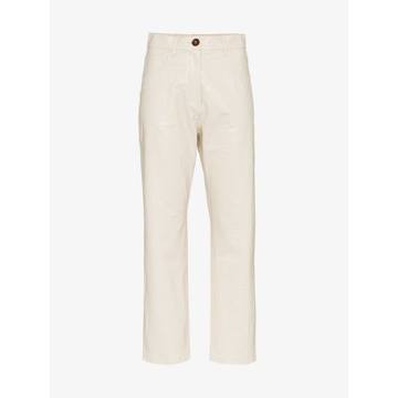 high-waist cropped trousers