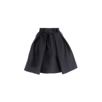 Virgin Wool Pleated Mini Skirt