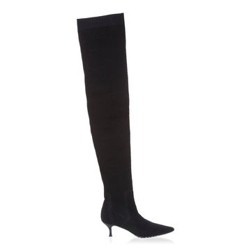 Textured Chic Sock Over Knee Boots