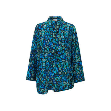 Exclusive Oversized Floral-Print Georgette Shirt