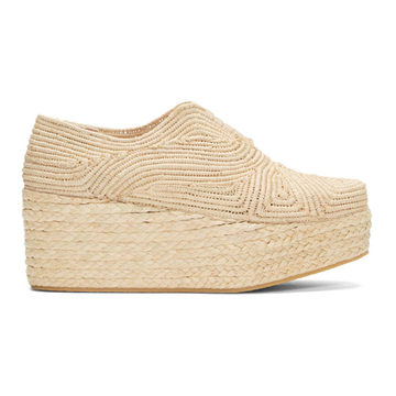 Tan Rafia Flatform Pinto Shoes