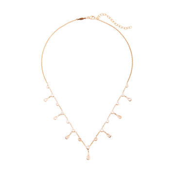 14K Rose Gold Diamond Teardrop Shaker Necklace