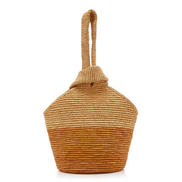 M'O Exclusive Two-Tone Straw Tote