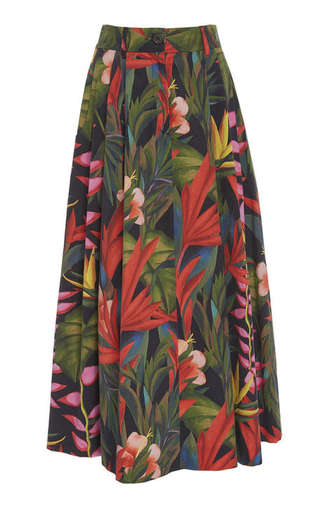 Tulay Floral-Print Cotton-Blend Flared Maxi Skirt展示图