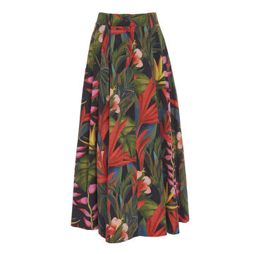 Tulay Floral-Print Cotton-Blend Flared Maxi Skirt