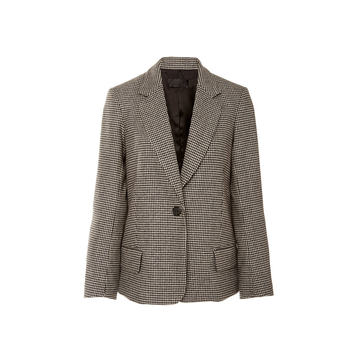 Humphrey Single-Breasted Houndstooth Wool-Blend Jacket