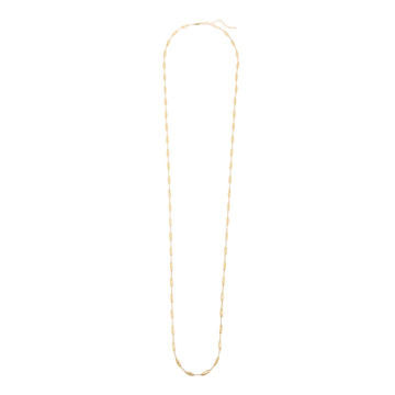 14K Yellow Gold Mini Vintage-Inspired Link Chain Necklace