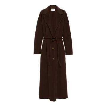 Loane Belted Wool-Blend Coat