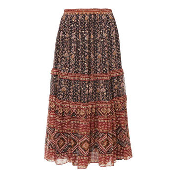 Thea Printed Midi Skirt