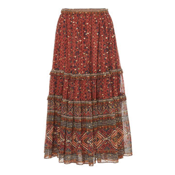 Thea Printed Midi Skirt