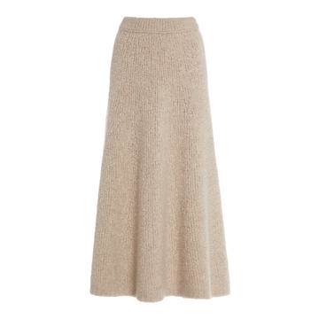 Pablo Silk-Cashmere Boucle Skirt