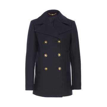 Double-Breasted Wool-Blend Peacoat