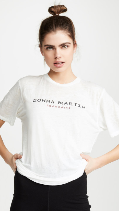 Donna Martin 烂花面料 T 恤展示图