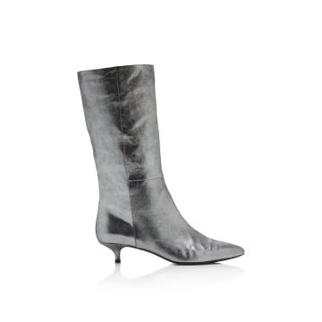 Metallic Leather Boots