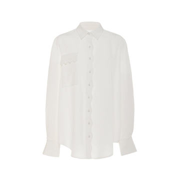 Aviel Collared Button-Front Blouse