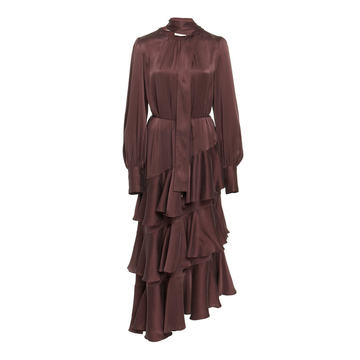 Espionage Silk Flounce Dress