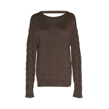 Camilla Reversible Cable Knit Sweater