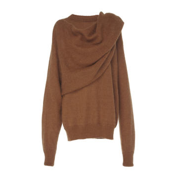 Colette Oversized Draped-Front Sweater