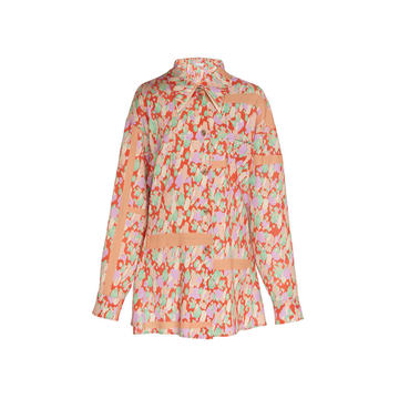 Rory Collared Floral-Print Crepe Shirt