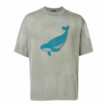 鲸鱼印花T恤
