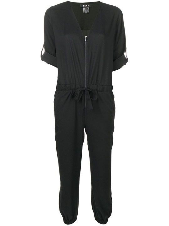 relaxed fit zip-up jumpsuit展示图