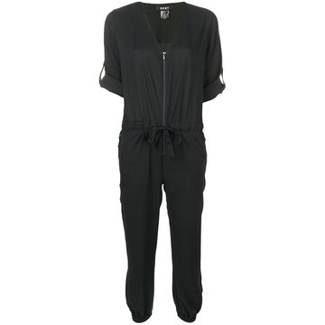 relaxed fit zip-up jumpsuit