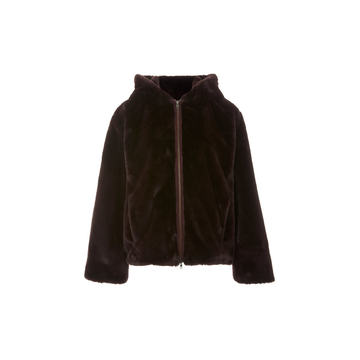 Faux-Shearling Hooded Jacket