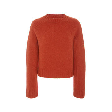 Shruken Mock-Neck Cashmere Sweater