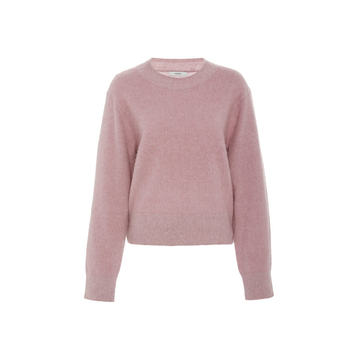 Brushed Rib-Trimmed Crew-Neck Sweater