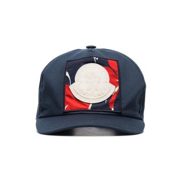 blue logo embroidered applique cotton baseball cap