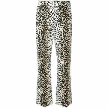 leopard print trousers