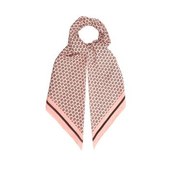 Geometric-print cotton-blend scarf