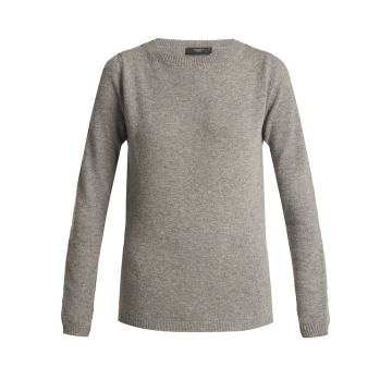 Round-neck virgin wool sweater