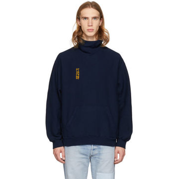 Navy Logo Turtleneck