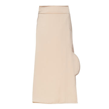 High-Rise Satin Midi Skirt