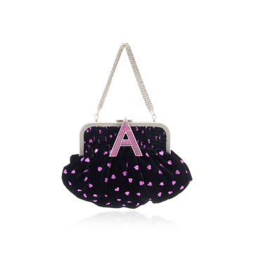 Heart Print Velvet Mini Doctor Bag