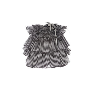 Ruffled Tiered Silk Dress