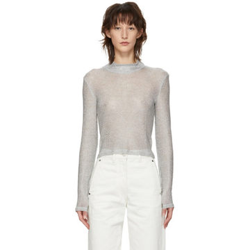 Silver Mesh Turtleneck