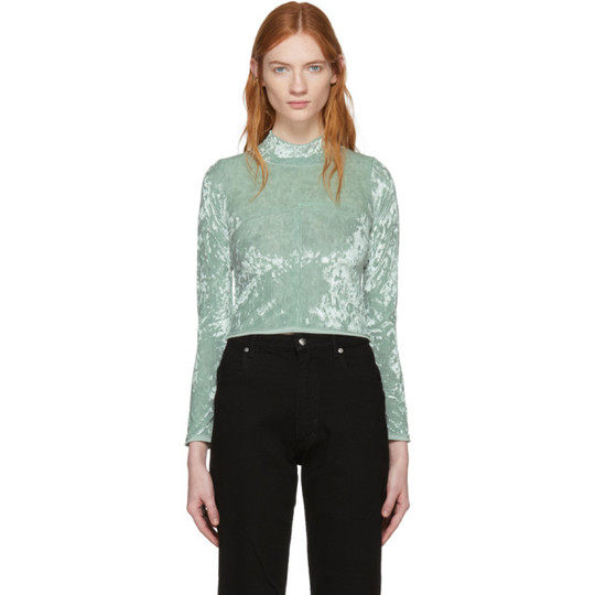 Green Velvet Lapped Baby Turtleneck展示图