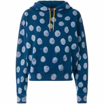 polka dot print hoodie