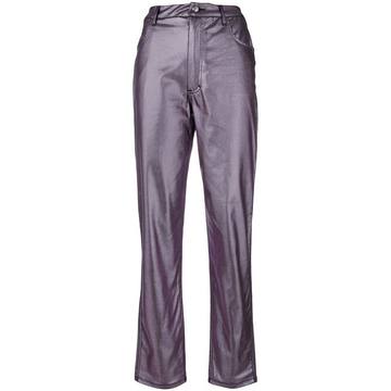 metallic fitted trousers