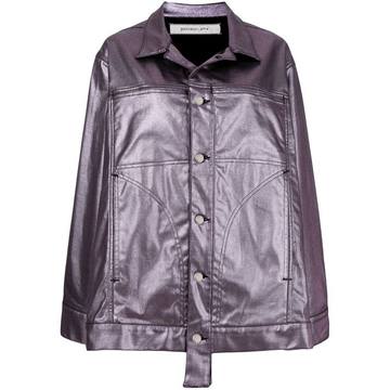 metallic fitted coat