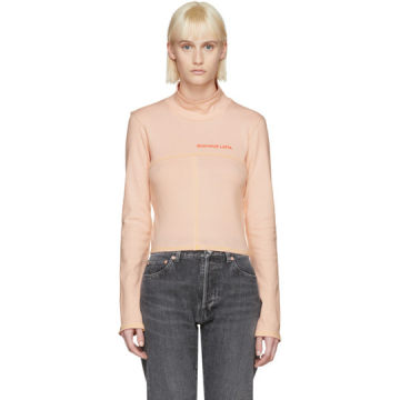 SSENSE Exclusive Pink Lapped Baby Turtleneck