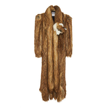 Faux Fur Full-Length Coat