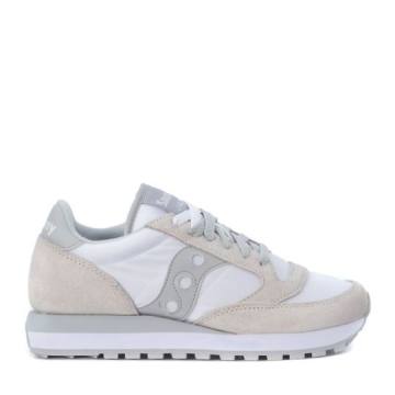 Saucony Jazz Sneaker In Suede And White Nylon