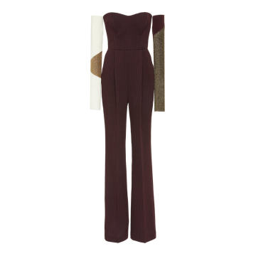 Strapless Ribbed Knit Jumpsuit
