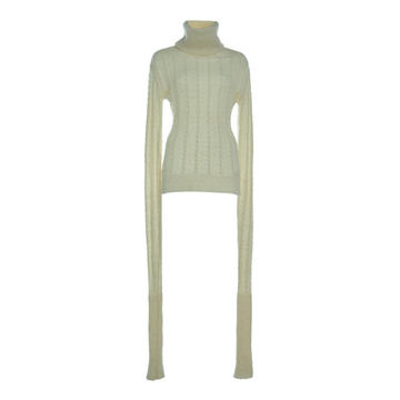 Oversized Rib-Knit Turtleneck Top